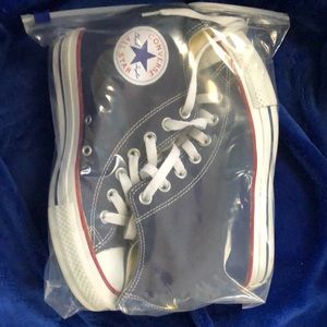 Like new Converse Wedge High Top Sneaker blue 8. Worn once in the house only